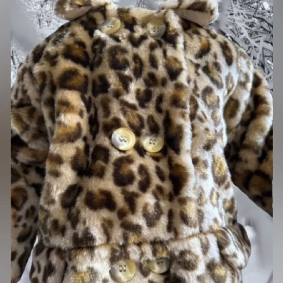 Vintage Baby Ur It, faux leopard coat; sz 12 mos - Picture 2 of 4